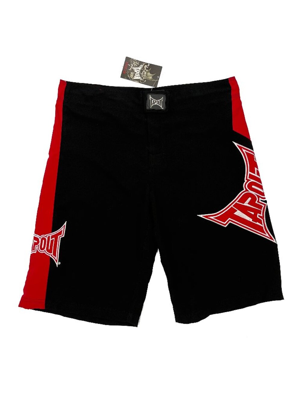 Tapout NEW NWT MMA fight shorts Black Red Logo Boys 18 Mens 32